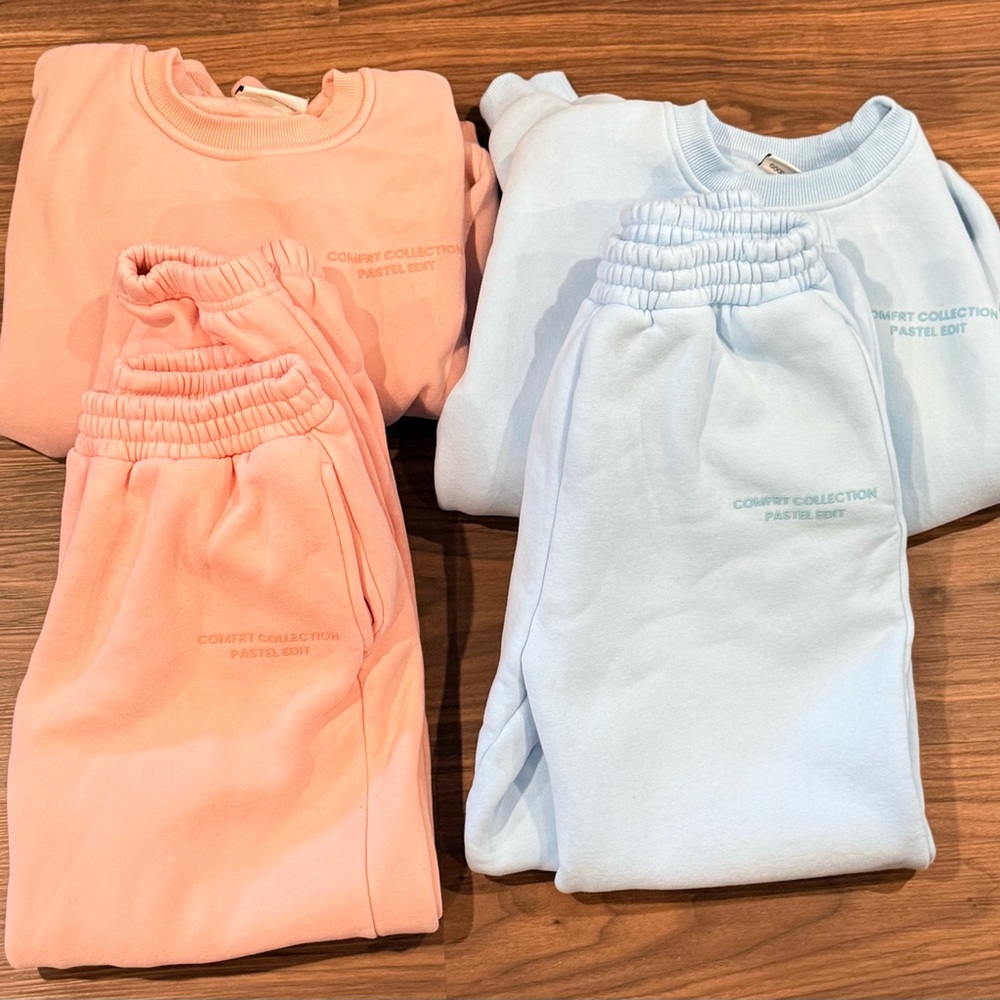 Comfrt Collection Pastel Sweatshirt and Joggers Set Kids Large